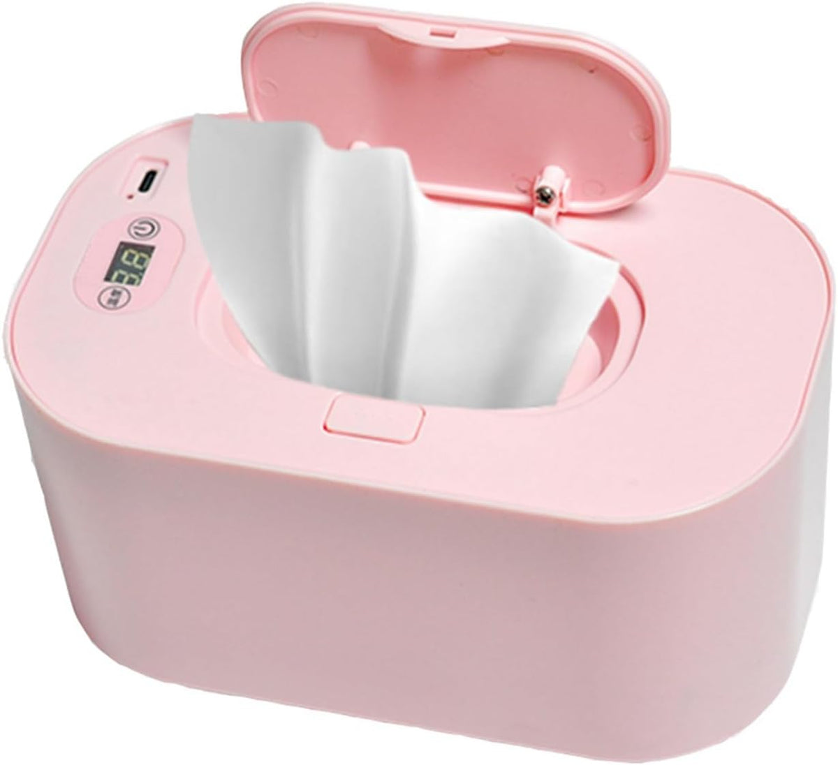 Baby Wipe Warmer Baby Wipe Heater Even Heating Wet Wipes Warmer and Dispenser USB Powered Wipe Warmer for Babies, Holding 80pcs Wipes (Constant Temperature)