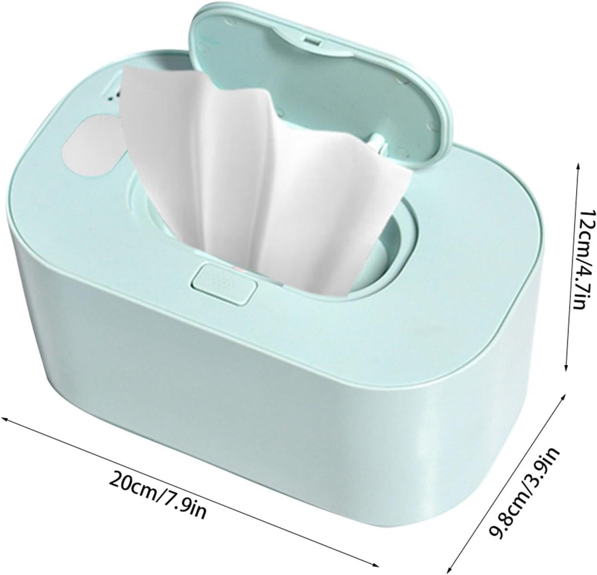 Baby Wipe Warmer Baby Wipe Heater Even Heating Wet Wipes Warmer and Dispenser USB Powered Wipe Warmer for Babies, Holding 80pcs Wipes (Constant Temperature)