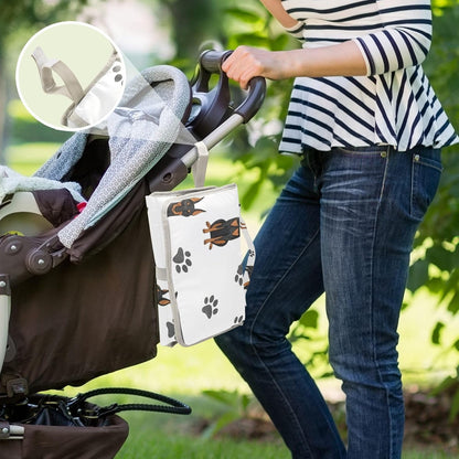 Doberman Paws Print Portable Diaper Changing Pad Nursery