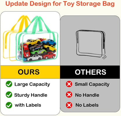 Extra Large Toy Storage Bags with Zipper, Clear Toy Organizer Bag