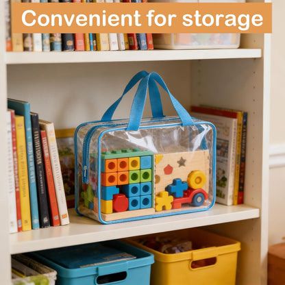 Extra Large Toy Storage Bags with Zipper, Clear Toy Organizer Bag