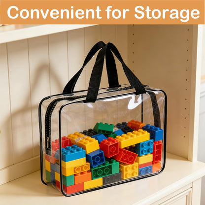 Extra Large Toy Storage Bags with Zipper, Clear Toy Organizer Bag