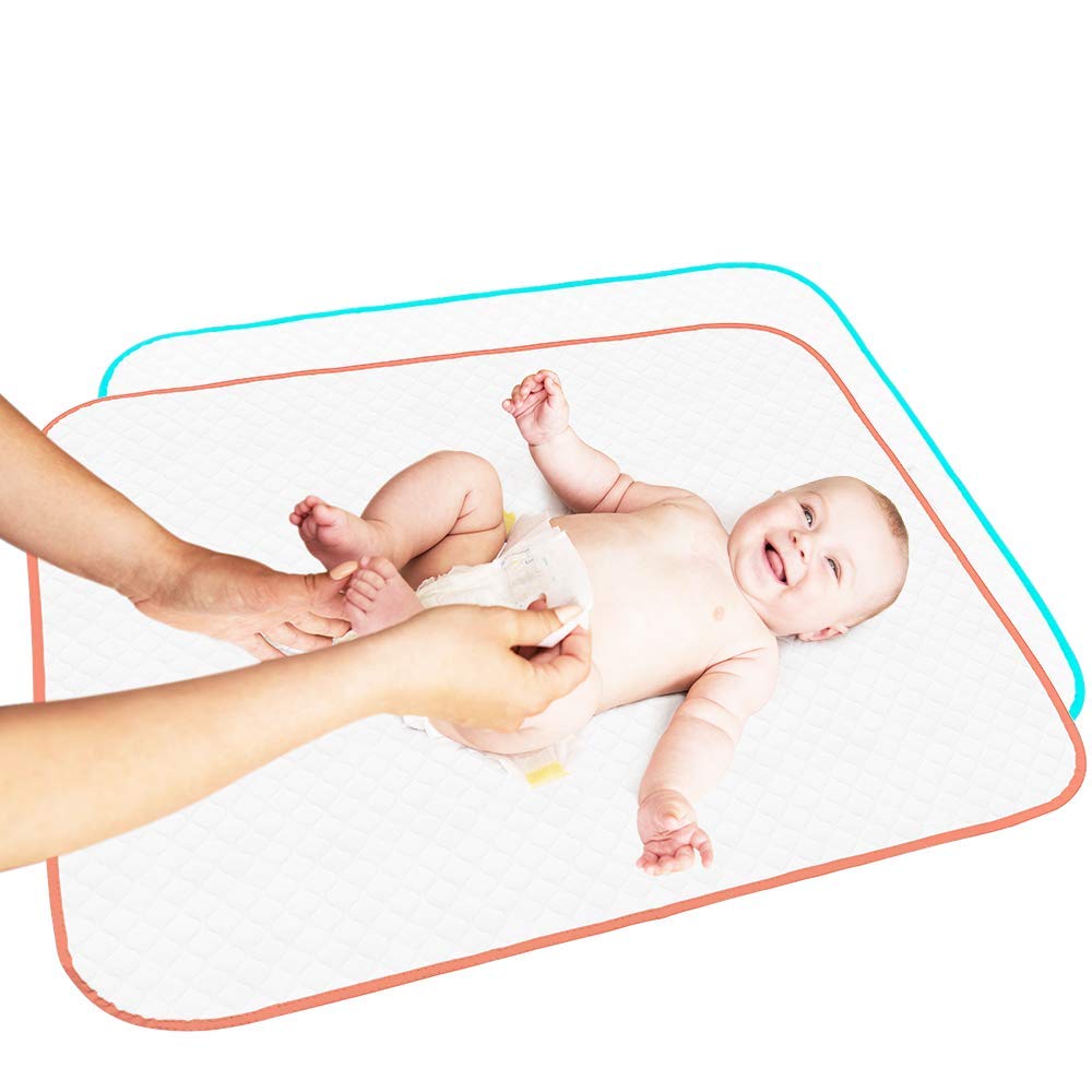 Portable Changing Pad - Waterproof Baby Changing Mat - Large Size 25.5”x31.5”- Foldable Wipeable Diaper Changing Pad - Change Diaper in Any Places On the Go for Boys & Girls - Storage Bag