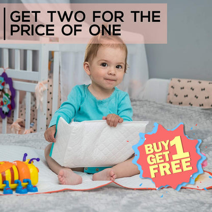 Portable Changing Pad - Waterproof Baby Changing Mat - Large Size 25.5”x31.5”- Foldable Wipeable Diaper Changing Pad - Change Diaper in Any Places On the Go for Boys & Girls - Storage Bag