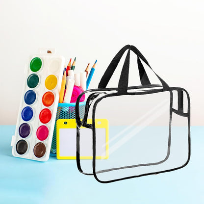 Clear Toy Storage Bag with Zipper - Organizing Bag with Handles (1,X-Large)