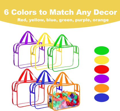 Clear Toy Storage Bag with Zipper - Organizing Bag with Handles (1,X-Large)