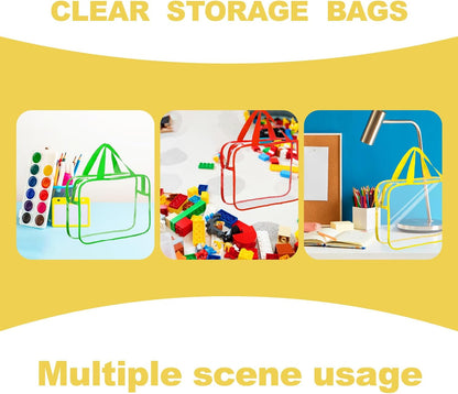 Clear Toy Storage Bag with Zipper - Organizing Bag with Handles (1,X-Large)