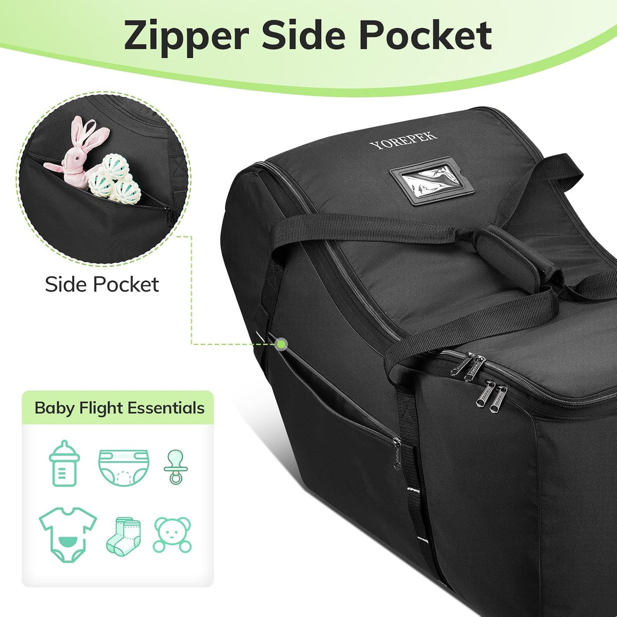 Extendable Infant Car Seat Travel Bag