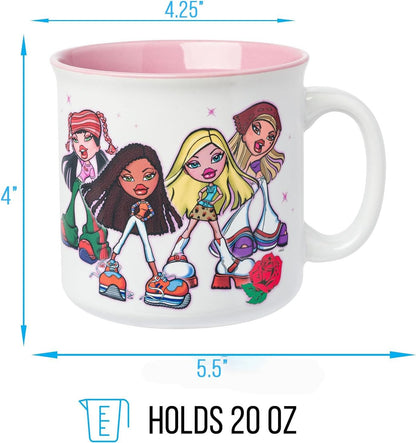 Scooby-Doo, Ceramic Camper Mug, 20oz | Fred, Shaggy, Velma, Daphne, 0.59 Liters