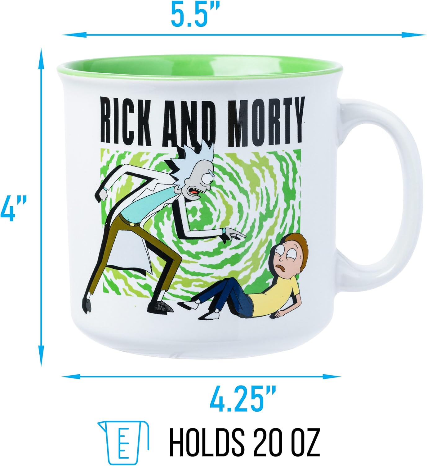 Scooby-Doo, Ceramic Camper Mug, 20oz | Fred, Shaggy, Velma, Daphne, 0.59 Liters