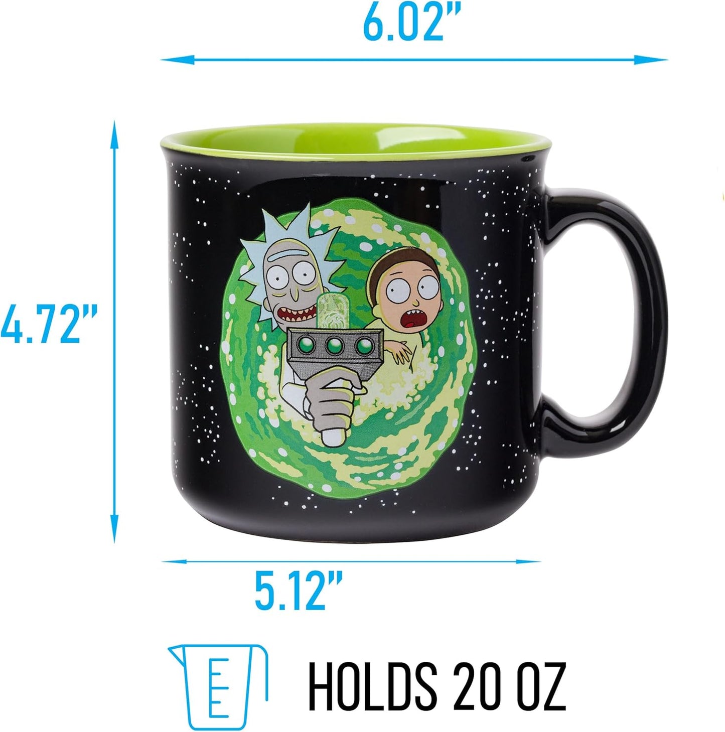 Scooby-Doo, Ceramic Camper Mug, 20oz | Fred, Shaggy, Velma, Daphne, 0.59 Liters