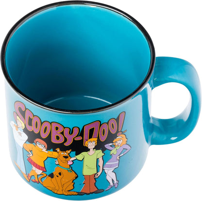 Scooby-Doo, Ceramic Camper Mug, 20oz | Fred, Shaggy, Velma, Daphne, 0.59 Liters