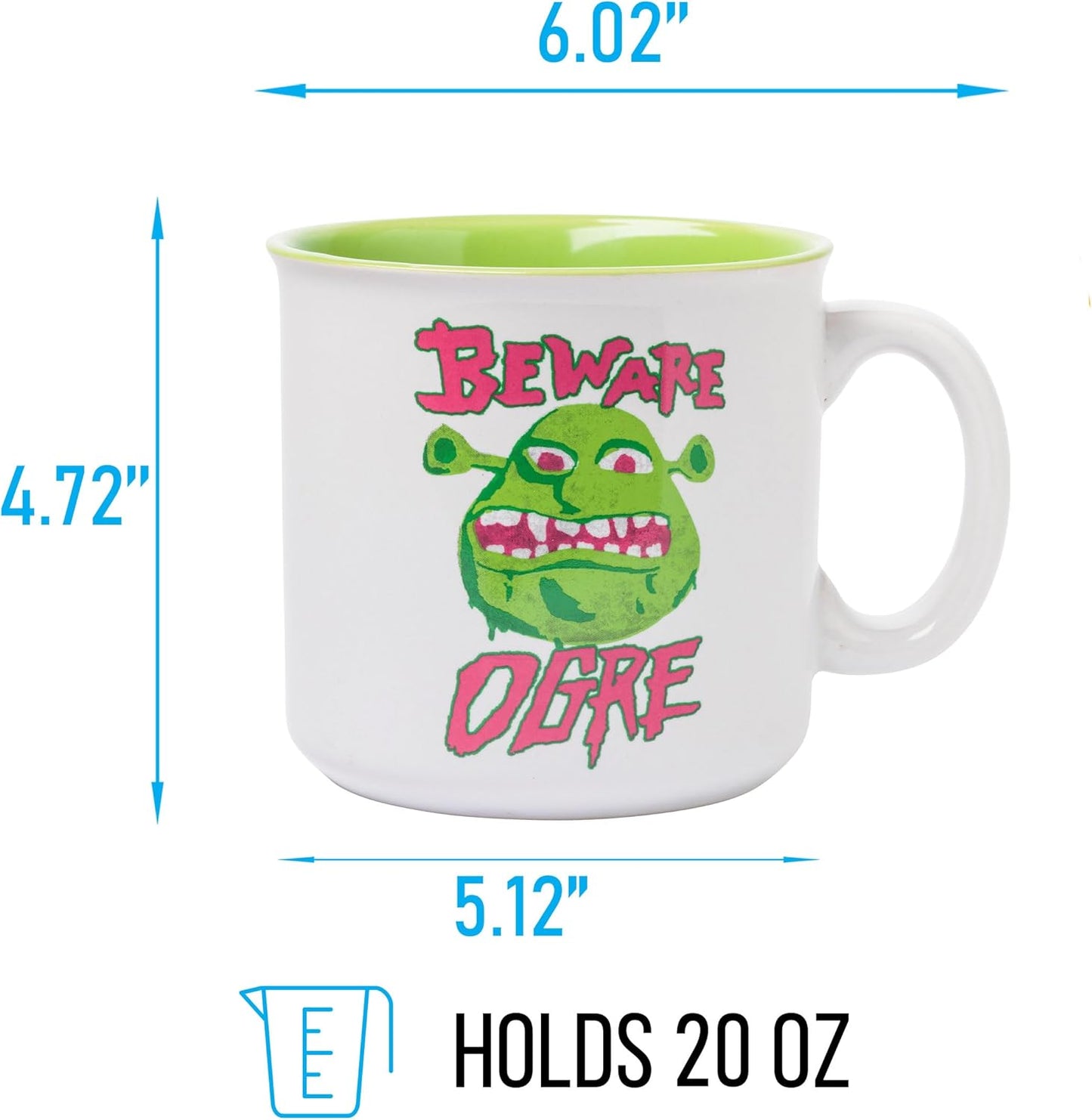 Scooby-Doo, Ceramic Camper Mug, 20oz | Fred, Shaggy, Velma, Daphne, 0.59 Liters