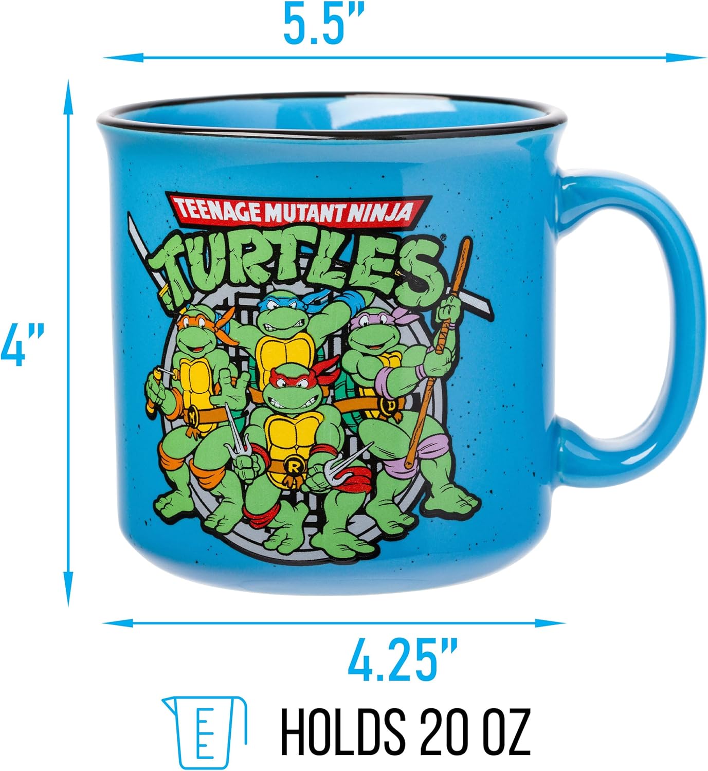 Scooby-Doo, Ceramic Camper Mug, 20oz | Fred, Shaggy, Velma, Daphne, 0.59 Liters