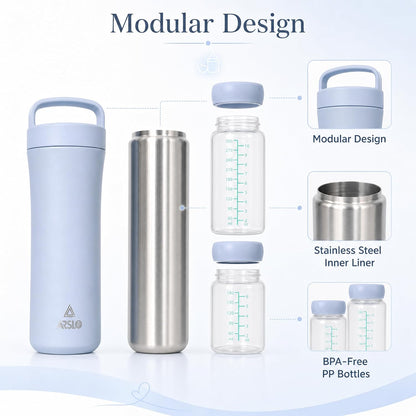 Portable Breast Milk Cooler Bottle for Travel, 480ml Milk Chiller