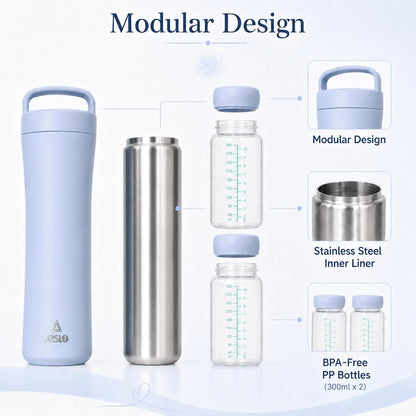 Portable Breast Milk Cooler Bottle for Travel, 480ml Milk Chiller