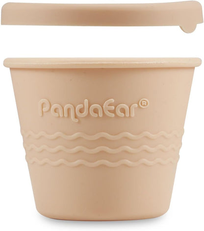 6 Pack Silicone Baby Food Storage Containers (4 oz) -Leakproof & Airtight Reusable Snack Cups with Lids - Freezer, Dishwasher Safe - Versatile Puree Jars for Infants & Toddlers