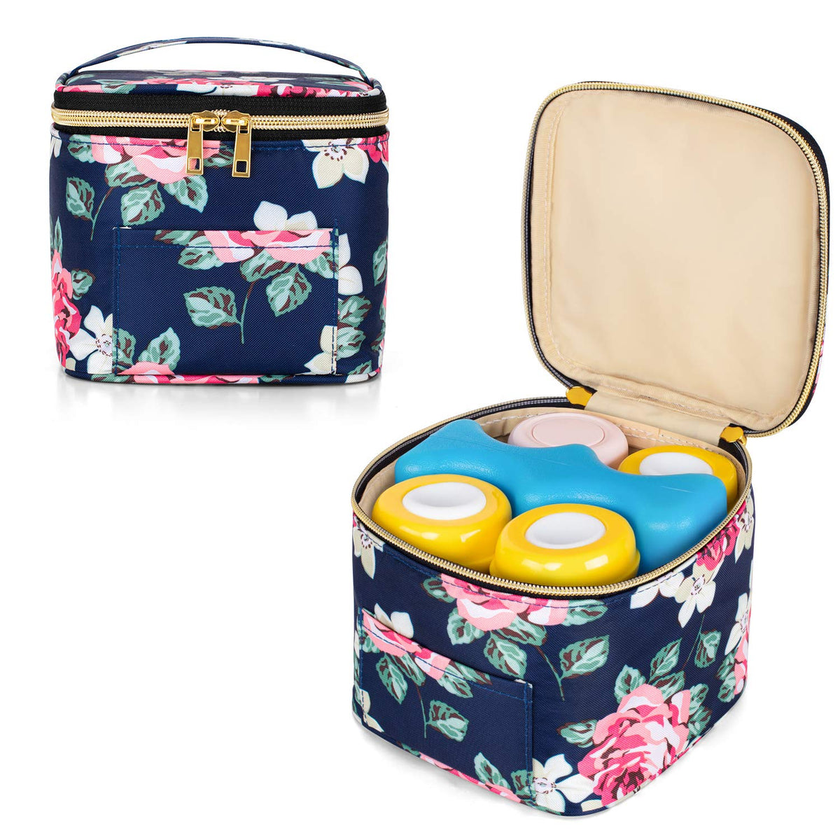 Insulated Breastmilk Cooler Travel Bag for Working Moms, Black