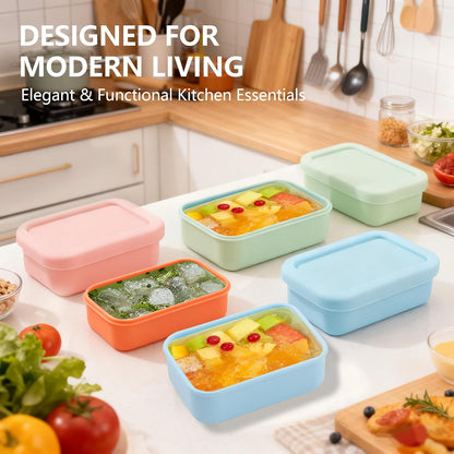 10 Packs 1 Cup Silicone Freezer Molds for Souper Cubes,Ice Cube Tray,8oz Food Containers With Lid for Food Preserving, Silicone Tray with Lid for Broth, Sauces, Stews