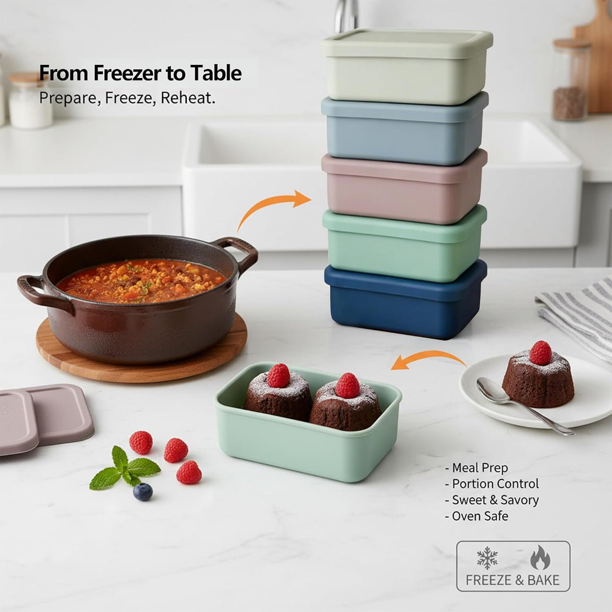 10 Packs 1 Cup Silicone Freezer Molds for Souper Cubes,Ice Cube Tray,8oz Food Containers With Lid for Food Preserving, Silicone Tray with Lid for Broth, Sauces, Stews