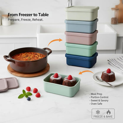 10 Packs 1 Cup Silicone Freezer Molds for Souper Cubes,Ice Cube Tray,8oz Food Containers With Lid for Food Preserving, Silicone Tray with Lid for Broth, Sauces, Stews