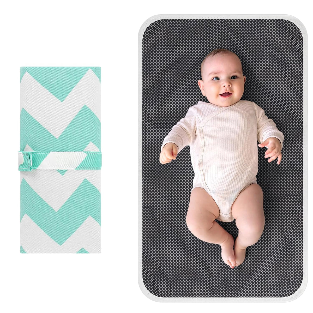 Portable Diaper Changing Pad, Waterproof Foldable Baby Changing Mat for Travel, Baby Essentials Shower Registry Gifts