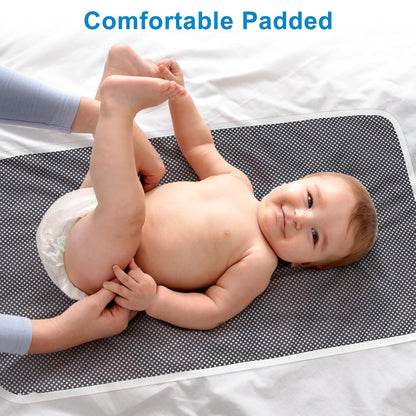Portable Diaper Changing Pad, Waterproof Foldable Baby Changing Mat for Travel, Baby Essentials Shower Registry Gifts