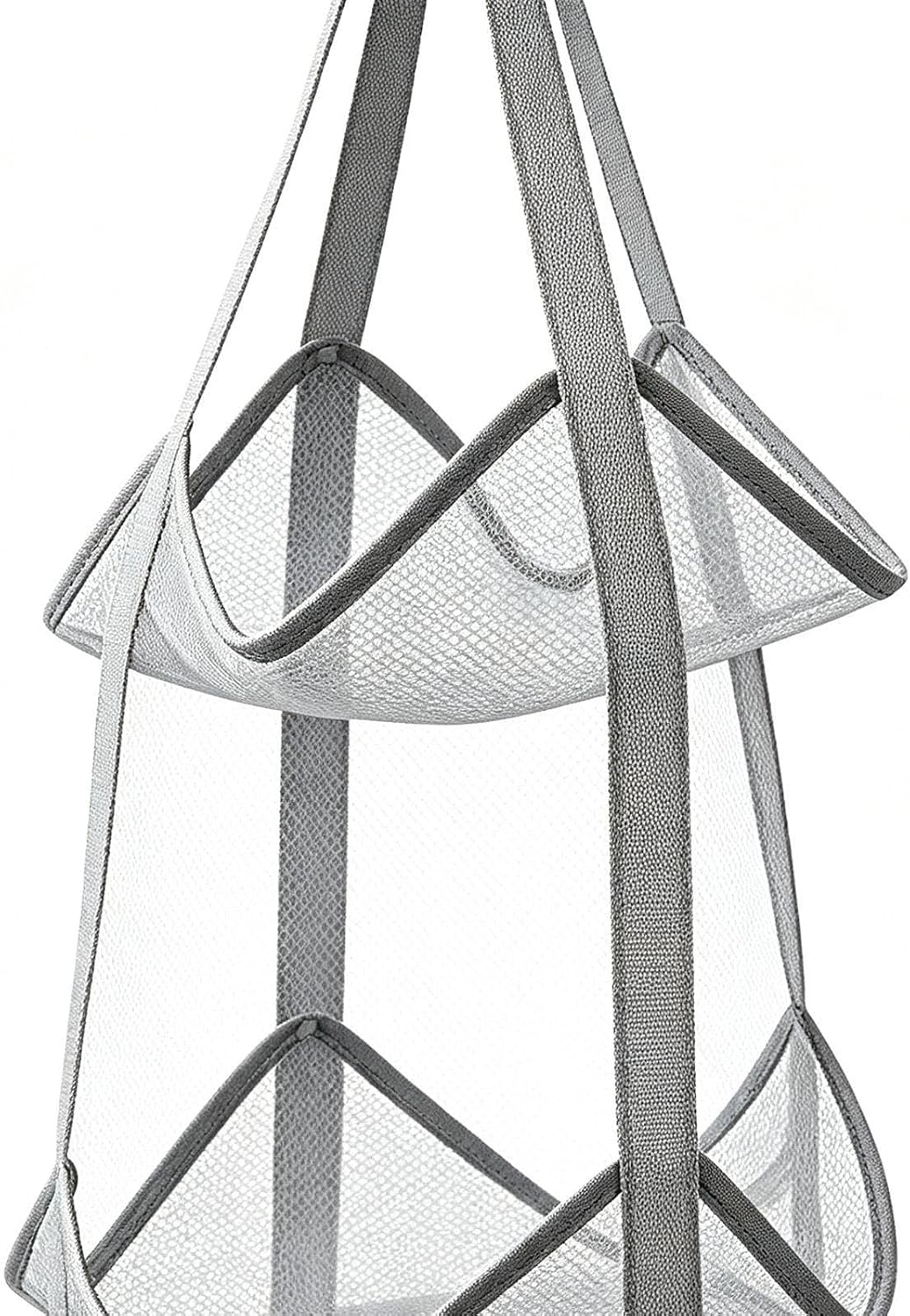 Behind The Door Storage Mesh Pockets Fabric Shelves with Hook