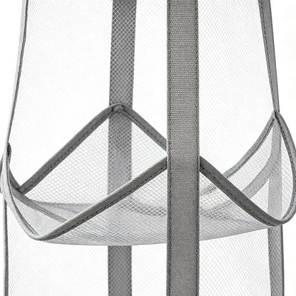 Behind The Door Storage Mesh Pockets Fabric Shelves with Hook