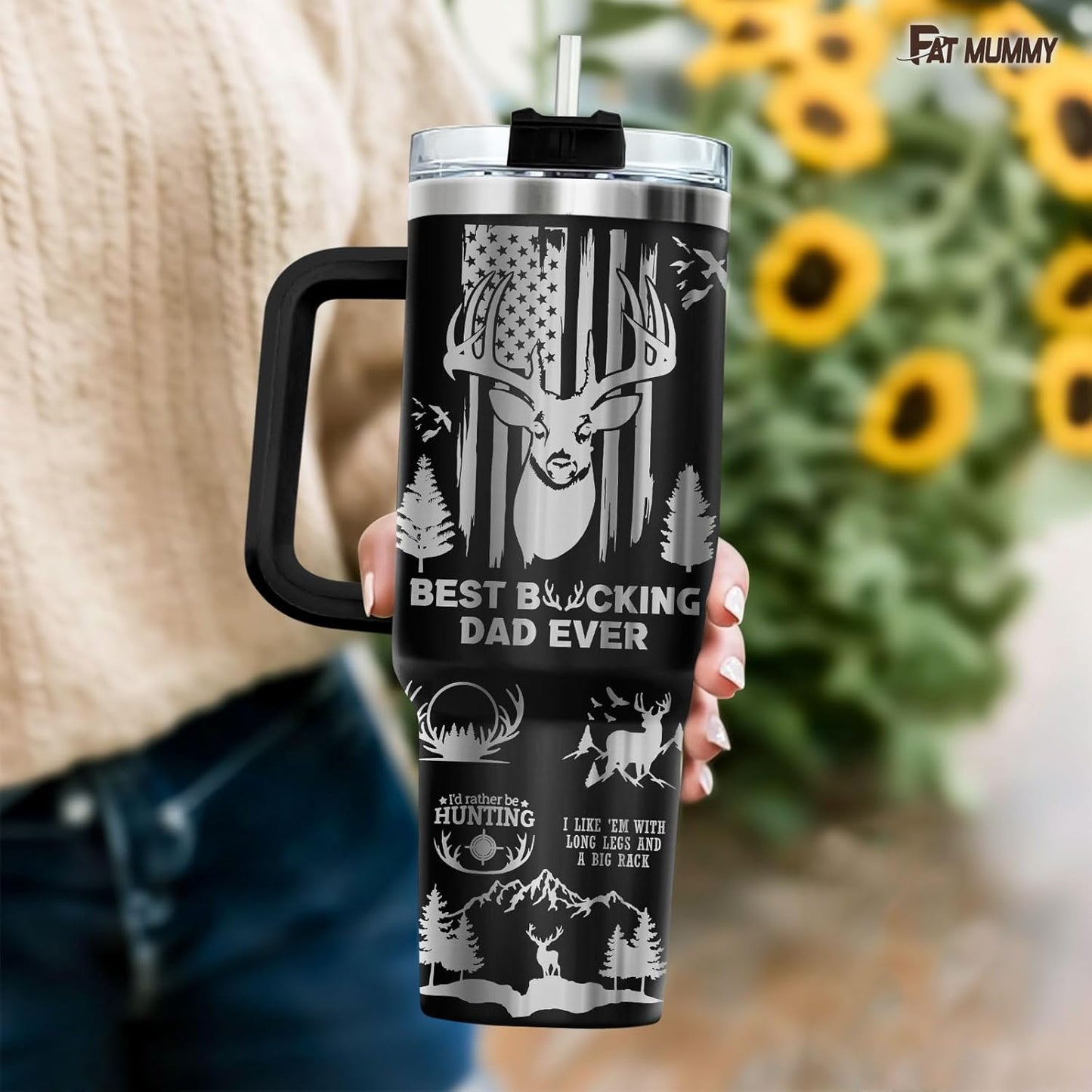 Funny Pickle 40oz Insulated Tumbler With Handle And Straw, Stainless Steel Travel Cup, Laser Pickle Lover Gift, I’m Kind Of A Big Dill Mothers day Gifts