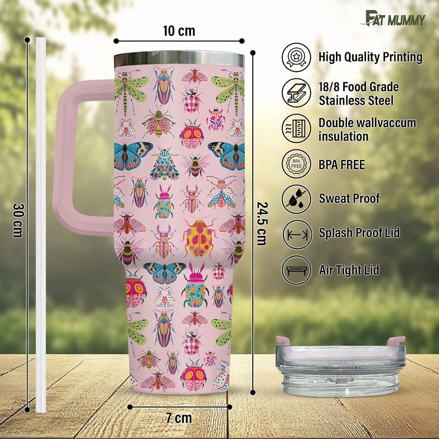 Funny Pickle 40oz Insulated Tumbler With Handle And Straw, Stainless Steel Travel Cup, Laser Pickle Lover Gift, I’m Kind Of A Big Dill Mothers day Gifts