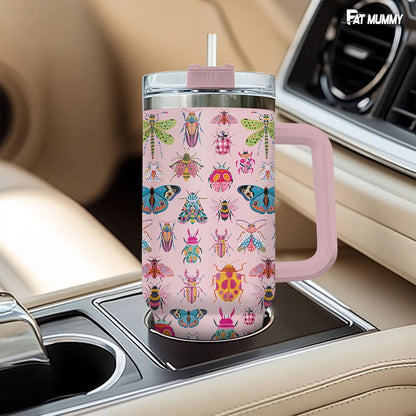 Funny Pickle 40oz Insulated Tumbler With Handle And Straw, Stainless Steel Travel Cup, Laser Pickle Lover Gift, I’m Kind Of A Big Dill Mothers day Gifts