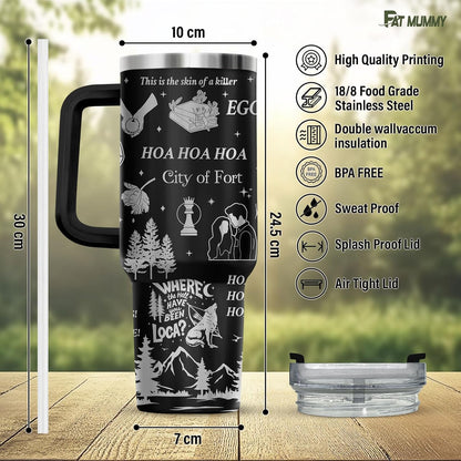 Funny Pickle 40oz Insulated Tumbler With Handle And Straw, Stainless Steel Travel Cup, Laser Pickle Lover Gift, I’m Kind Of A Big Dill Mothers day Gifts