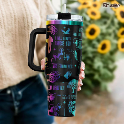 Funny Pickle 40oz Insulated Tumbler With Handle And Straw, Stainless Steel Travel Cup, Laser Pickle Lover Gift, I’m Kind Of A Big Dill Mothers day Gifts