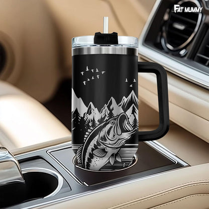 Funny Pickle 40oz Insulated Tumbler With Handle And Straw, Stainless Steel Travel Cup, Laser Pickle Lover Gift, I’m Kind Of A Big Dill Mothers day Gifts