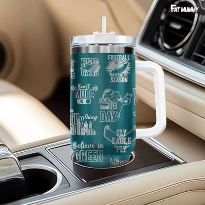 Funny Pickle 40oz Insulated Tumbler With Handle And Straw, Stainless Steel Travel Cup, Laser Pickle Lover Gift, I’m Kind Of A Big Dill Mothers day Gifts
