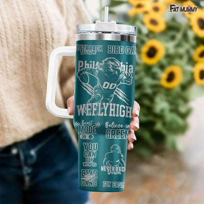 Funny Pickle 40oz Insulated Tumbler With Handle And Straw, Stainless Steel Travel Cup, Laser Pickle Lover Gift, I’m Kind Of A Big Dill Mothers day Gifts