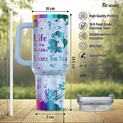 Funny Pickle 40oz Insulated Tumbler With Handle And Straw, Stainless Steel Travel Cup, Laser Pickle Lover Gift, I’m Kind Of A Big Dill Mothers day Gifts