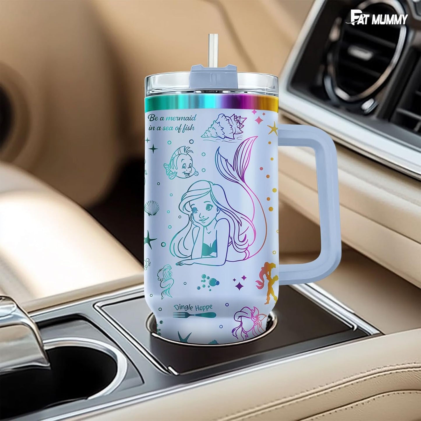 Funny Pickle 40oz Insulated Tumbler With Handle And Straw, Stainless Steel Travel Cup, Laser Pickle Lover Gift, I’m Kind Of A Big Dill Mothers day Gifts