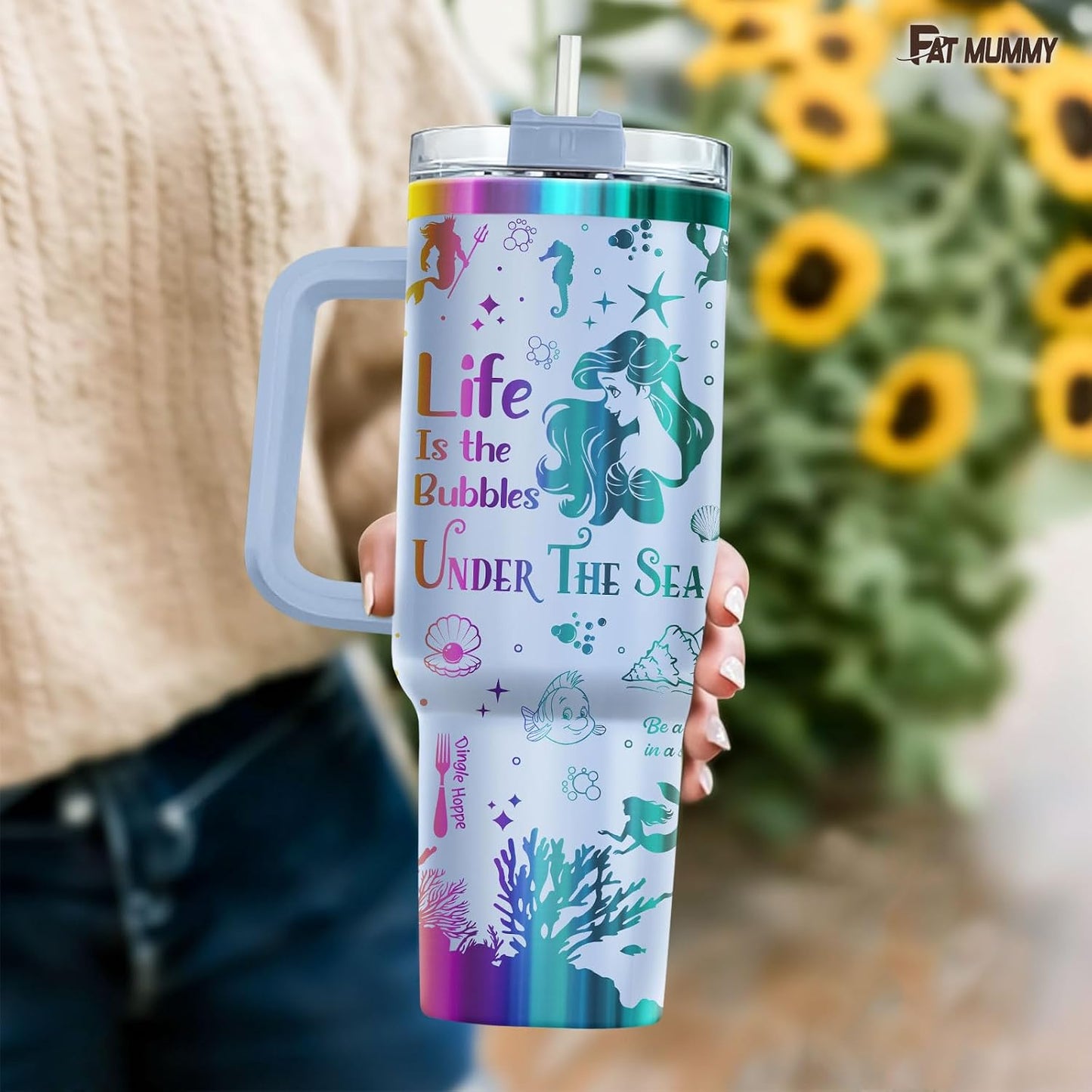 Funny Pickle 40oz Insulated Tumbler With Handle And Straw, Stainless Steel Travel Cup, Laser Pickle Lover Gift, I’m Kind Of A Big Dill Mothers day Gifts