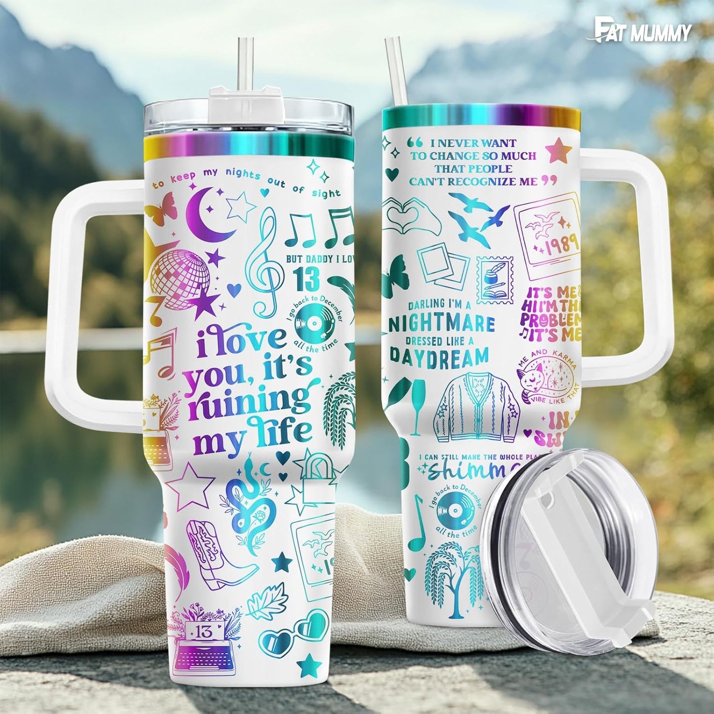 Funny Pickle 40oz Insulated Tumbler With Handle And Straw, Stainless Steel Travel Cup, Laser Pickle Lover Gift, I’m Kind Of A Big Dill Mothers day Gifts