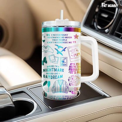 Funny Pickle 40oz Insulated Tumbler With Handle And Straw, Stainless Steel Travel Cup, Laser Pickle Lover Gift, I’m Kind Of A Big Dill Mothers day Gifts