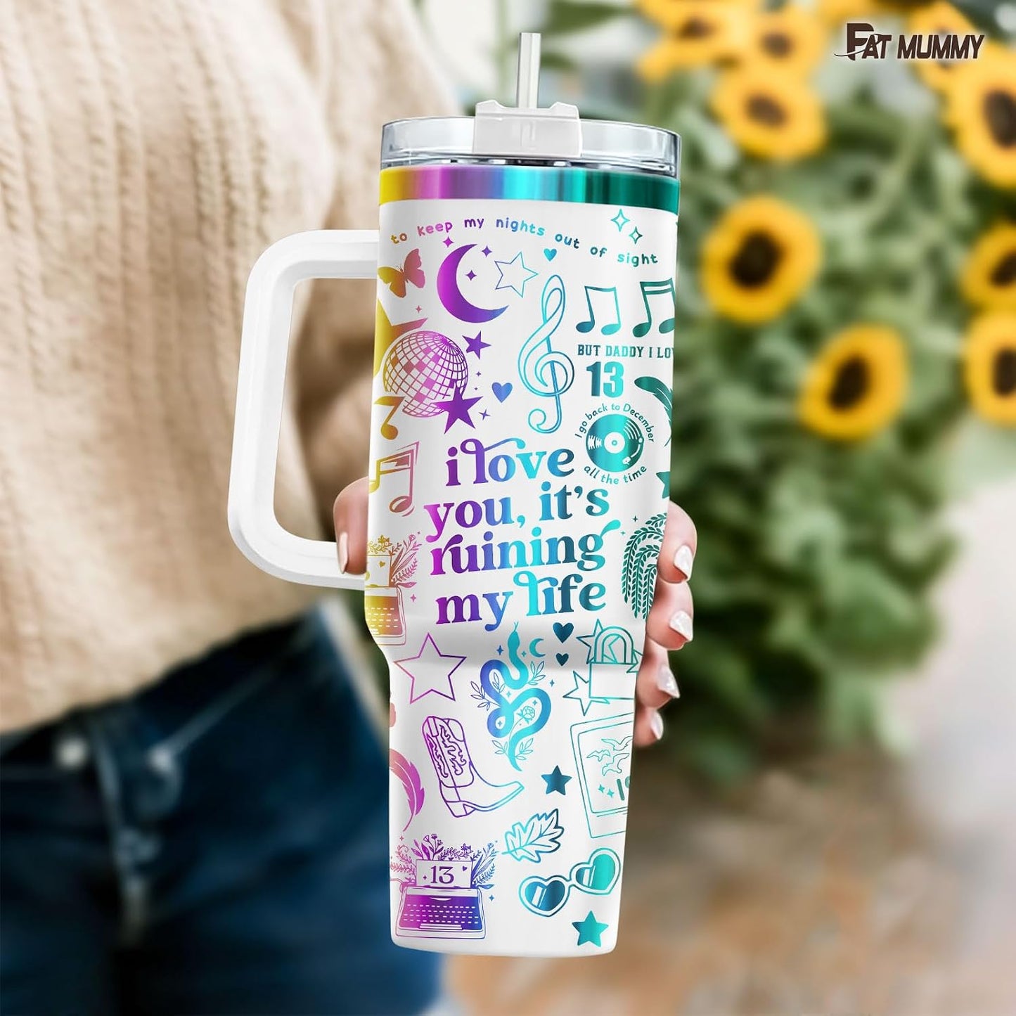 Funny Pickle 40oz Insulated Tumbler With Handle And Straw, Stainless Steel Travel Cup, Laser Pickle Lover Gift, I’m Kind Of A Big Dill Mothers day Gifts