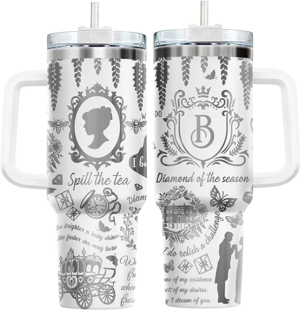 Funny Pickle 40oz Insulated Tumbler With Handle And Straw, Stainless Steel Travel Cup, Laser Pickle Lover Gift, I’m Kind Of A Big Dill Mothers day Gifts