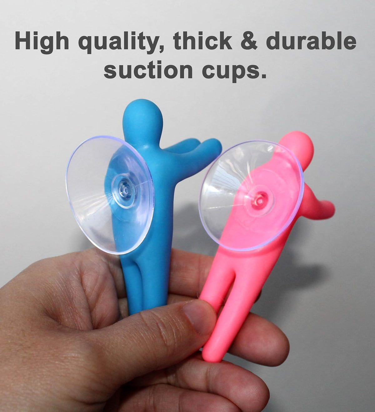 Funny Toothbrush Holder Colorful Peopleand Utility Suction Hook, Set of 4 Pcs