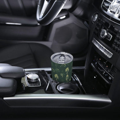 Forest Trees (2) Print 20 Oz Insulated Tumbler With Straw Lid, Stainless Steel Travel Mug For Coffee, Vacuum Insulated Cup