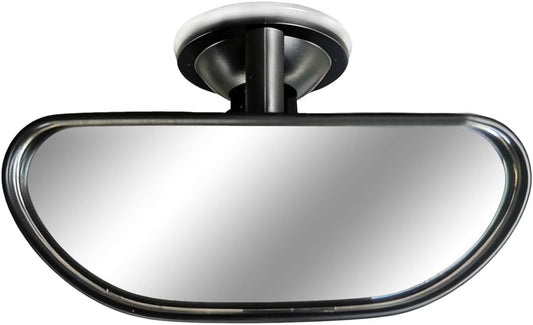 Suction Cup Baby Car Mirror, Adjustable Rearview Mirror (Black)