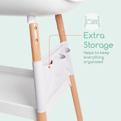 Deluxe Diaper Changing Table - Portable Baby Changing Station & Organizer, Nursery Furnitue Tables with Storage Shelf and Changing Pad Included