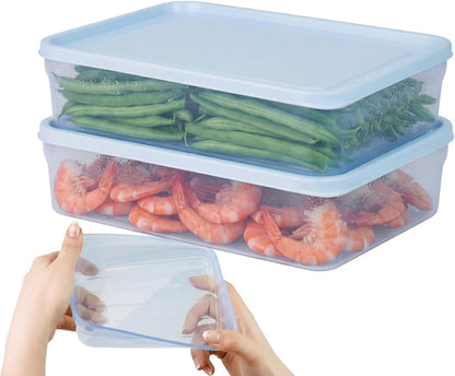 Flexible Freezer Storage Containers with lids, 1cup Blue