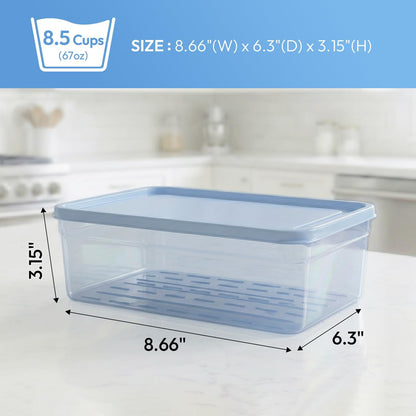 Flexible Freezer Storage Containers with lids, 1cup Blue